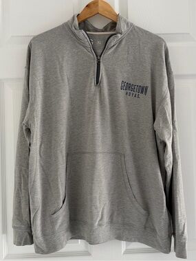 Georgetown Hoyas Gray Quarter-Zip Pullover Sweater